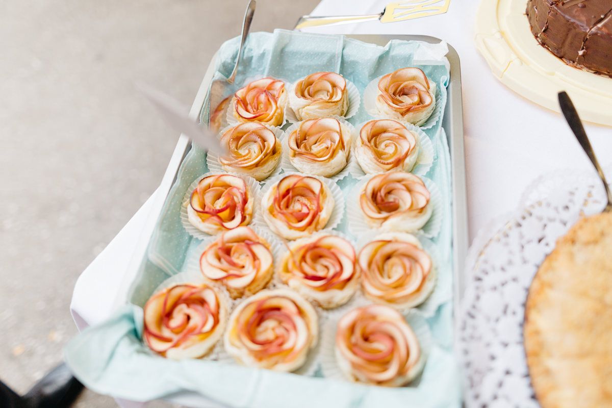 Rosenhochzeit Muffins in Rosenform