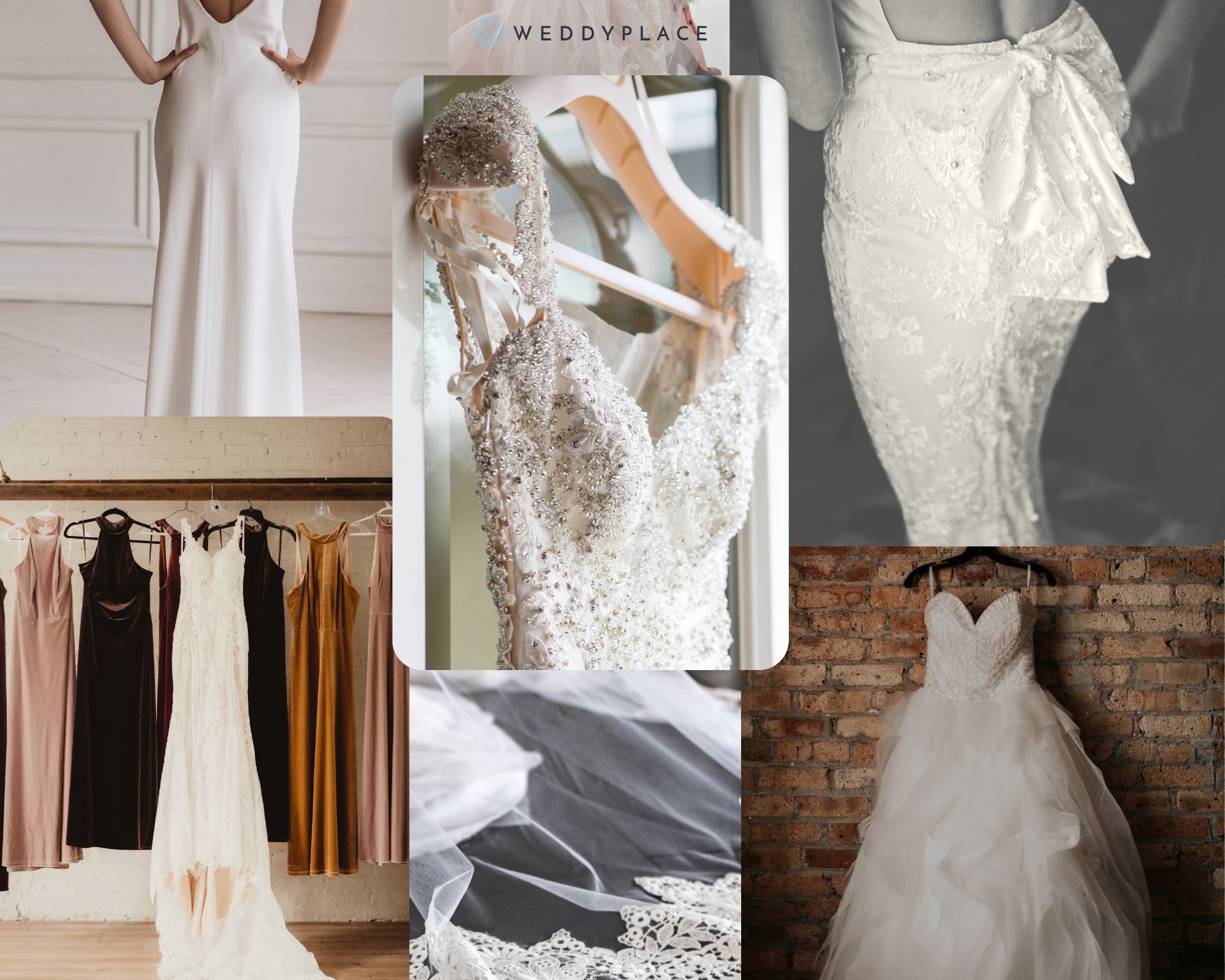 Collage Hochzeitskleider