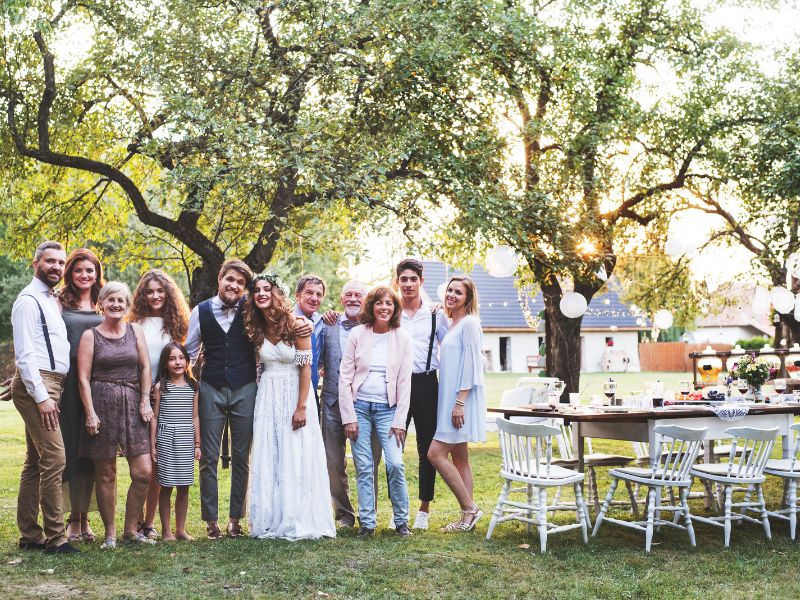 Gruppenfoto Hochzeitsgesellschaft