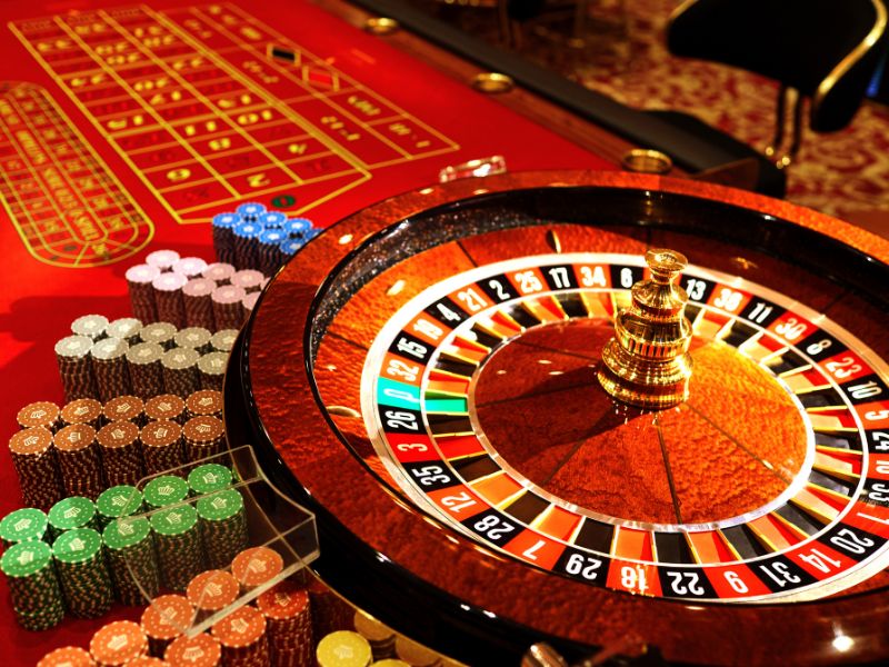 Roulette-Tisch im Casino.